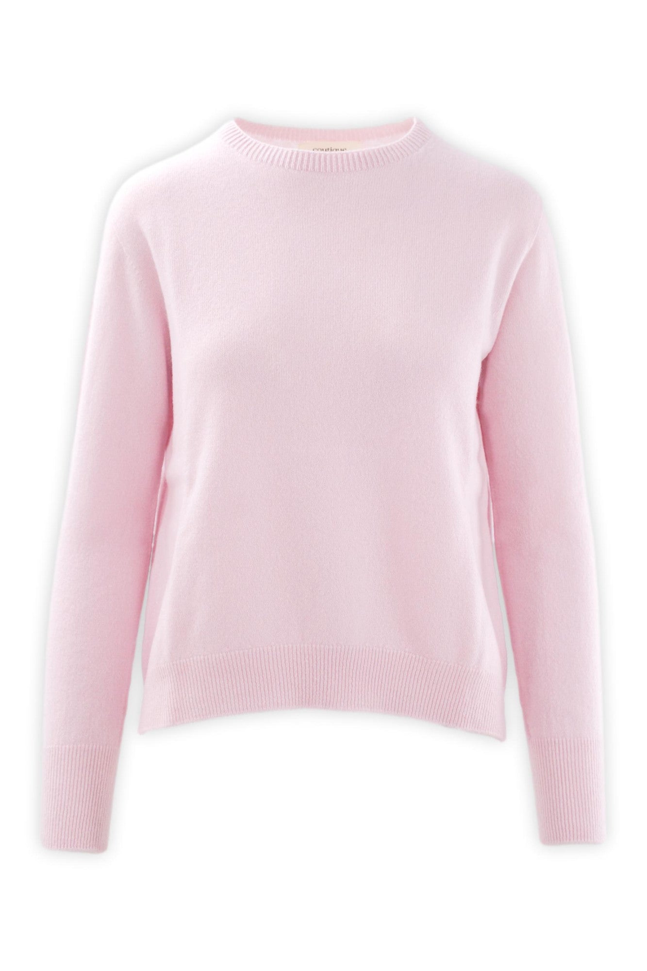 Girocollo in puro cashmere con linea asciutta