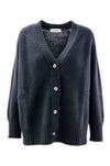 Cardigan in lana e cashmere finezza tre fili