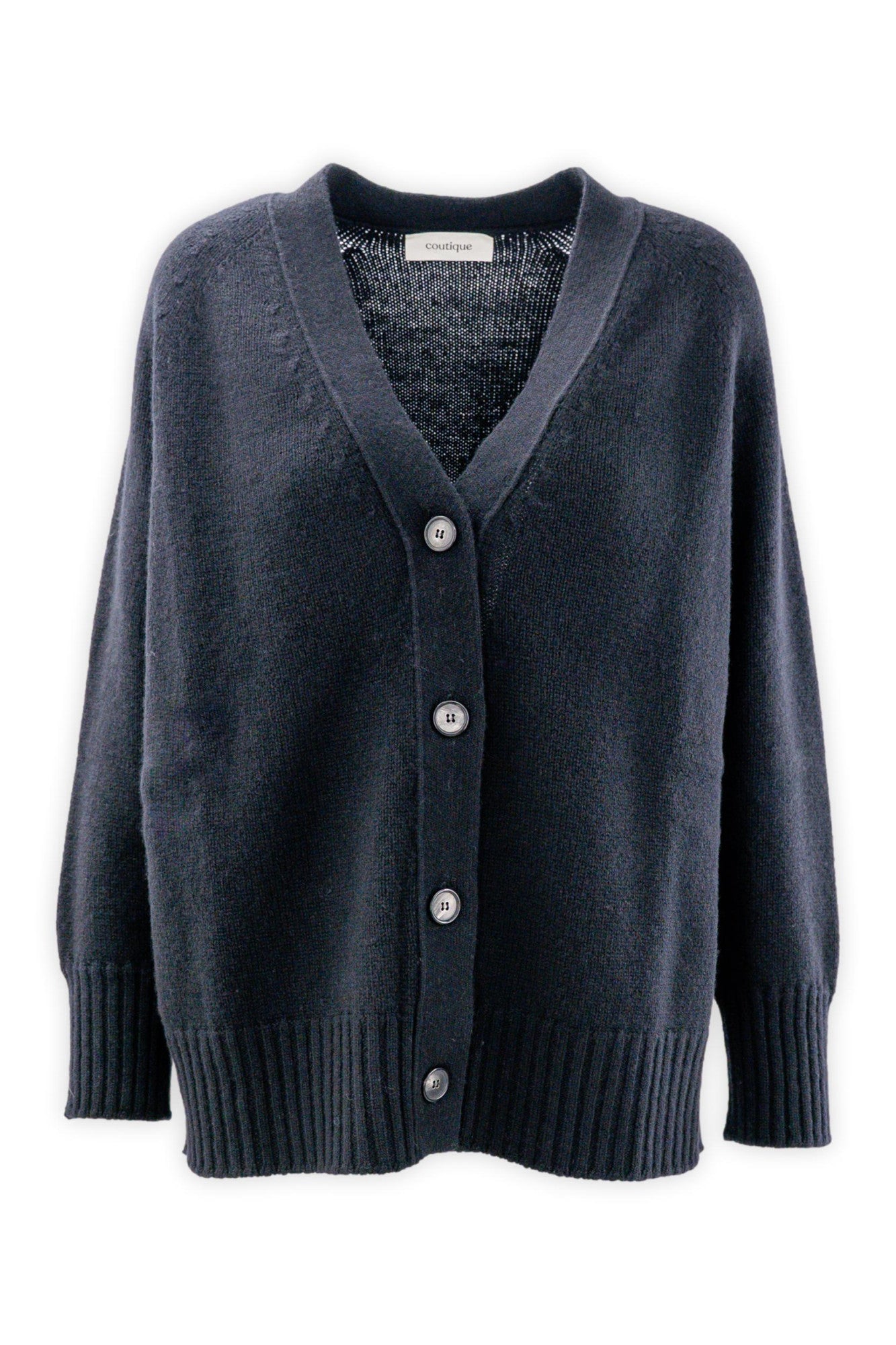 Cardigan in lana e cashmere finezza tre fili