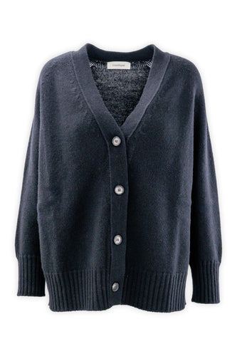 Cardigan in lana e cashmere finezza tre fili