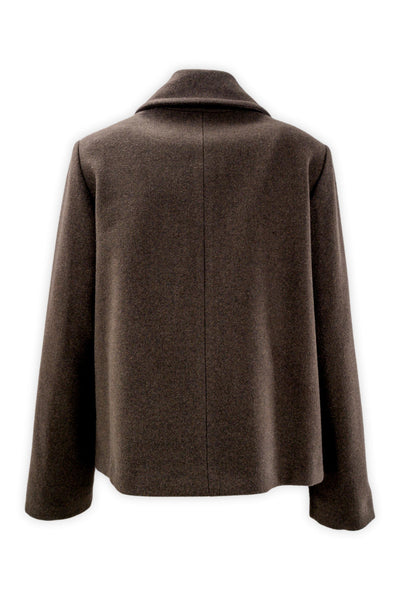 Cappottino doppiopetto corto con collo sportivo