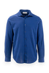 Polo camicia a manica lunga in filo di Scozia