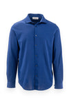 Polo camicia a manica lunga in filo di Scozia