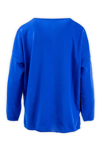 Crew neck sweater in 14 gauge combed wool