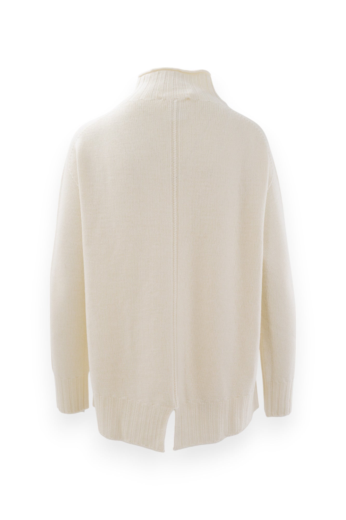 Pure wool volcano collar with back slit