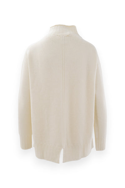 Pure wool volcano collar with back slit