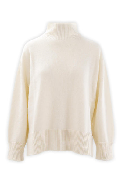 Maglia con collo a cratere in lana e cashmere