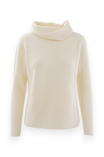 Donut neck sweater with rice grain workmanship