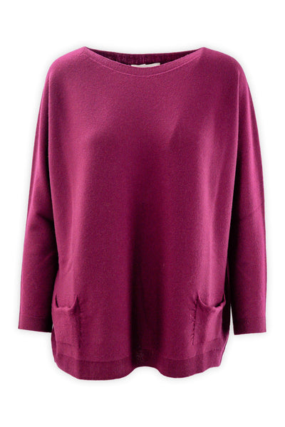 Oversized boat neck with pockets