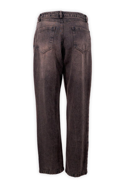 Jeans cinque tasche in denim effetto vintage