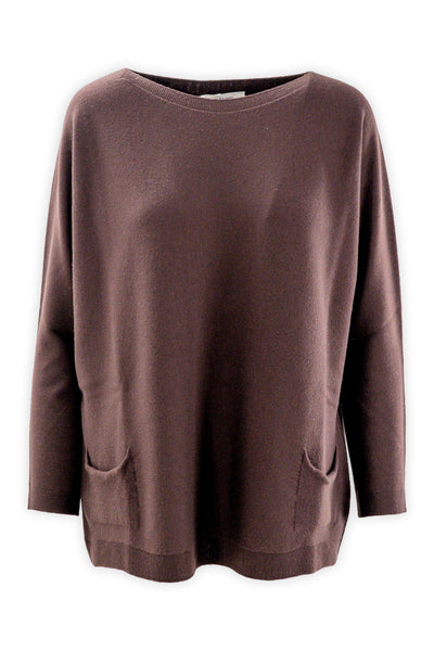 Oversized boat neck with pockets