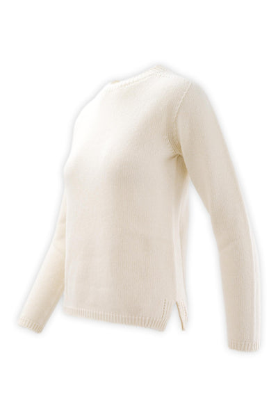Wool and cashmere crewneck with a slim fit