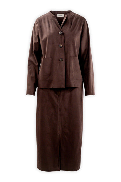 Long alcantara skirt