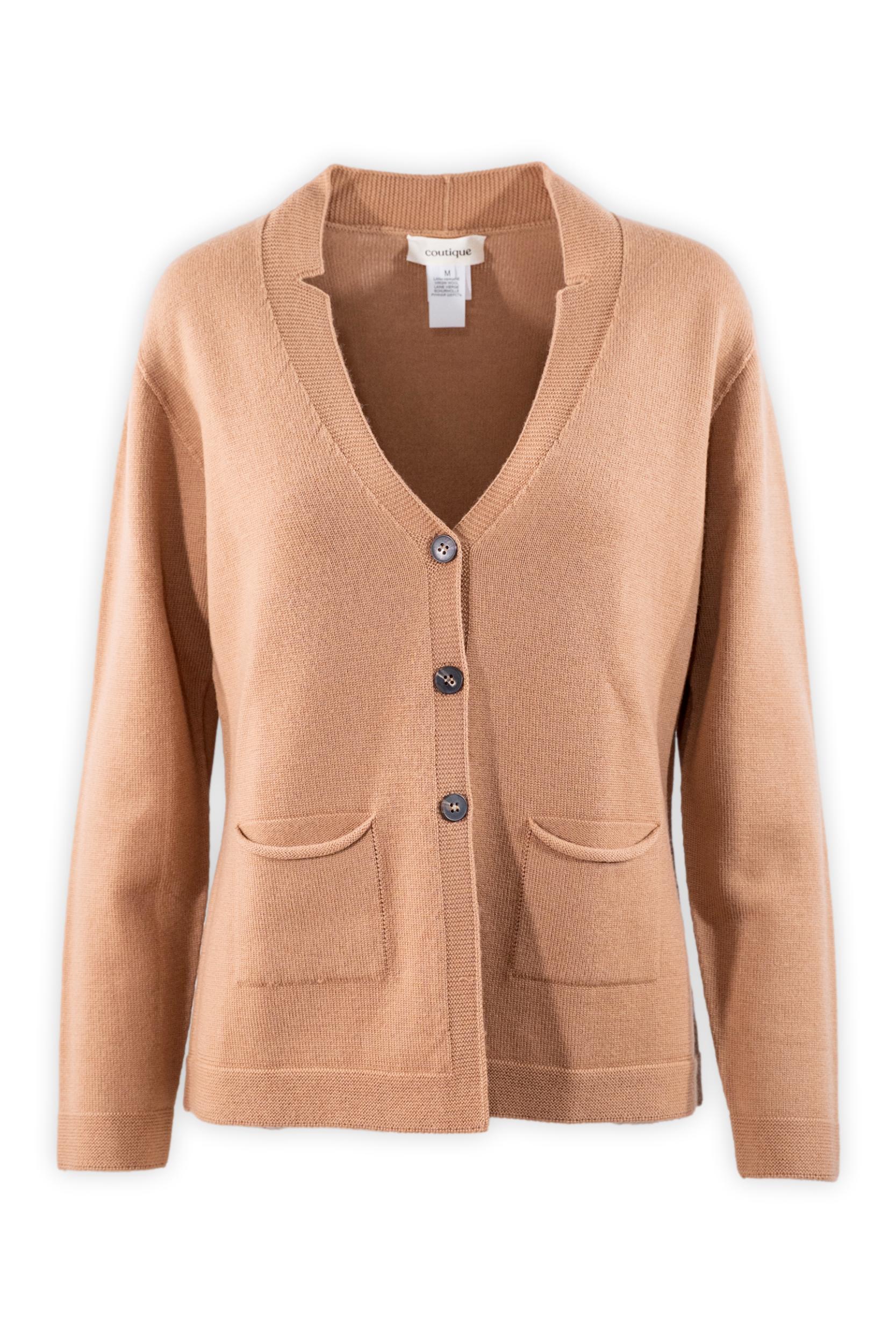 Cardigan con tasche e revers