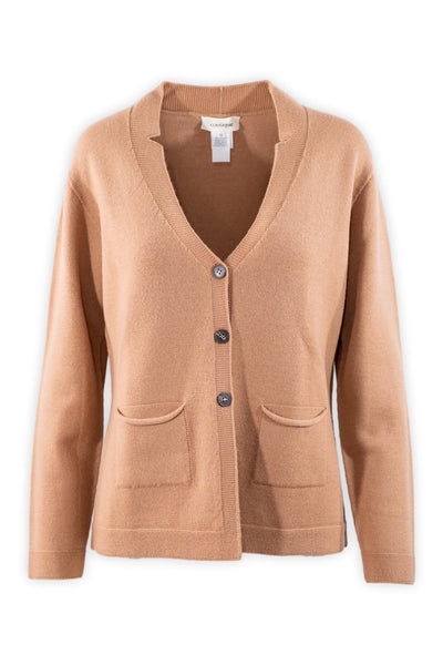 Cardigan con tasche e revers