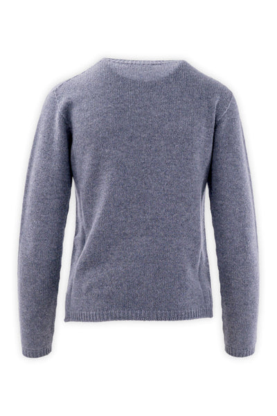 Wool and cashmere crewneck with a slim fit