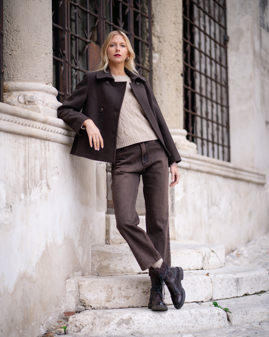 Vintage Effect Denim Five-Pocket Jeans