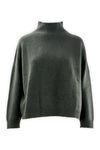 Maglia collo a cratere in lana e cashmere