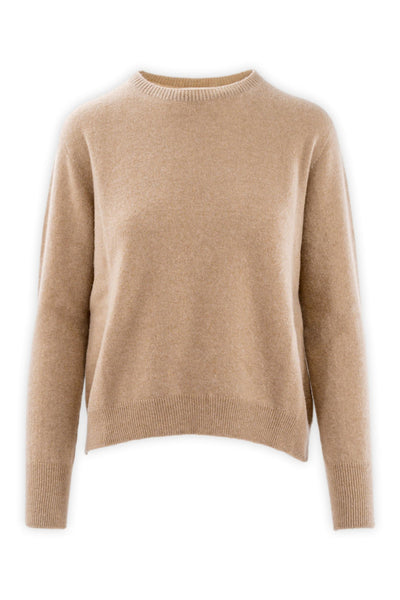 Pure cashmere crewneck with a slim fit