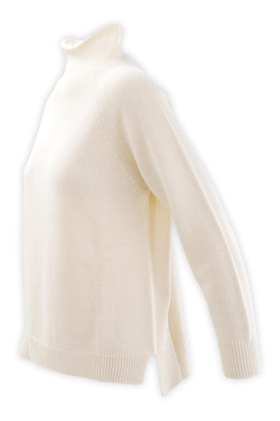 Maglia collo a cratere in lana e cashmere