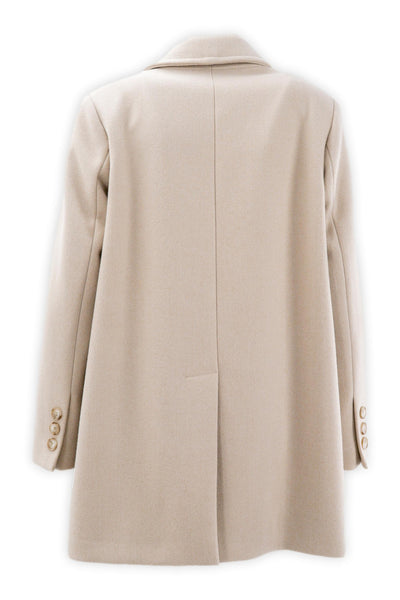 Lined double-breasted midi coat