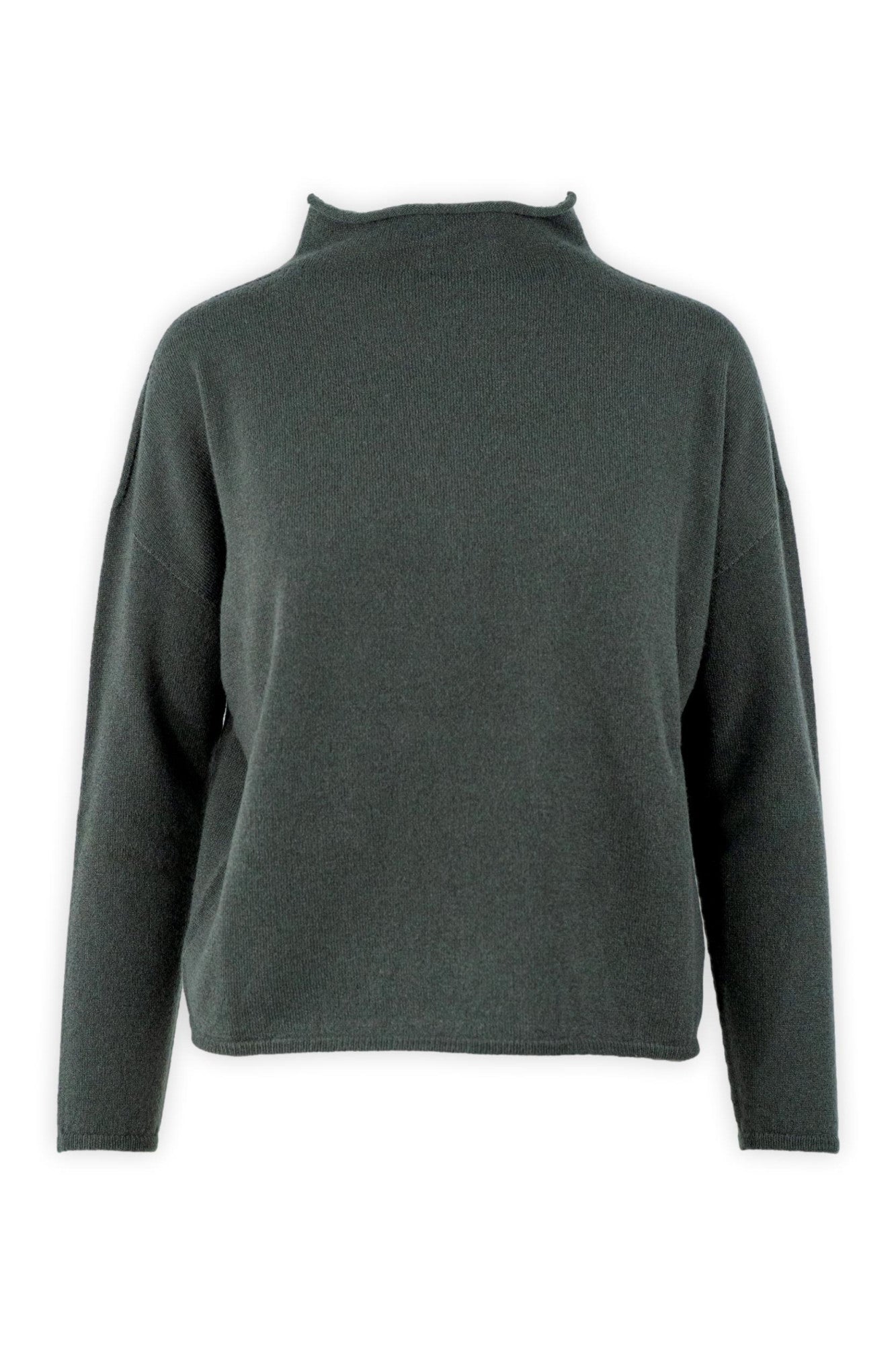 Maglia con collo a cratere in lana e cashmere