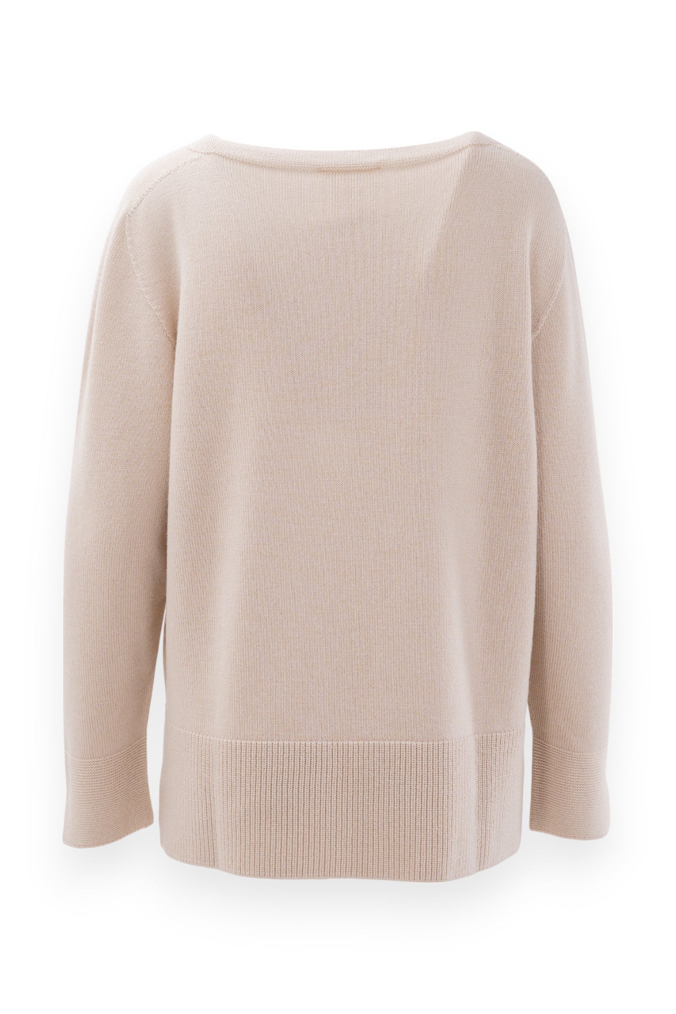 Scollo a barchetta in pura lana oversize