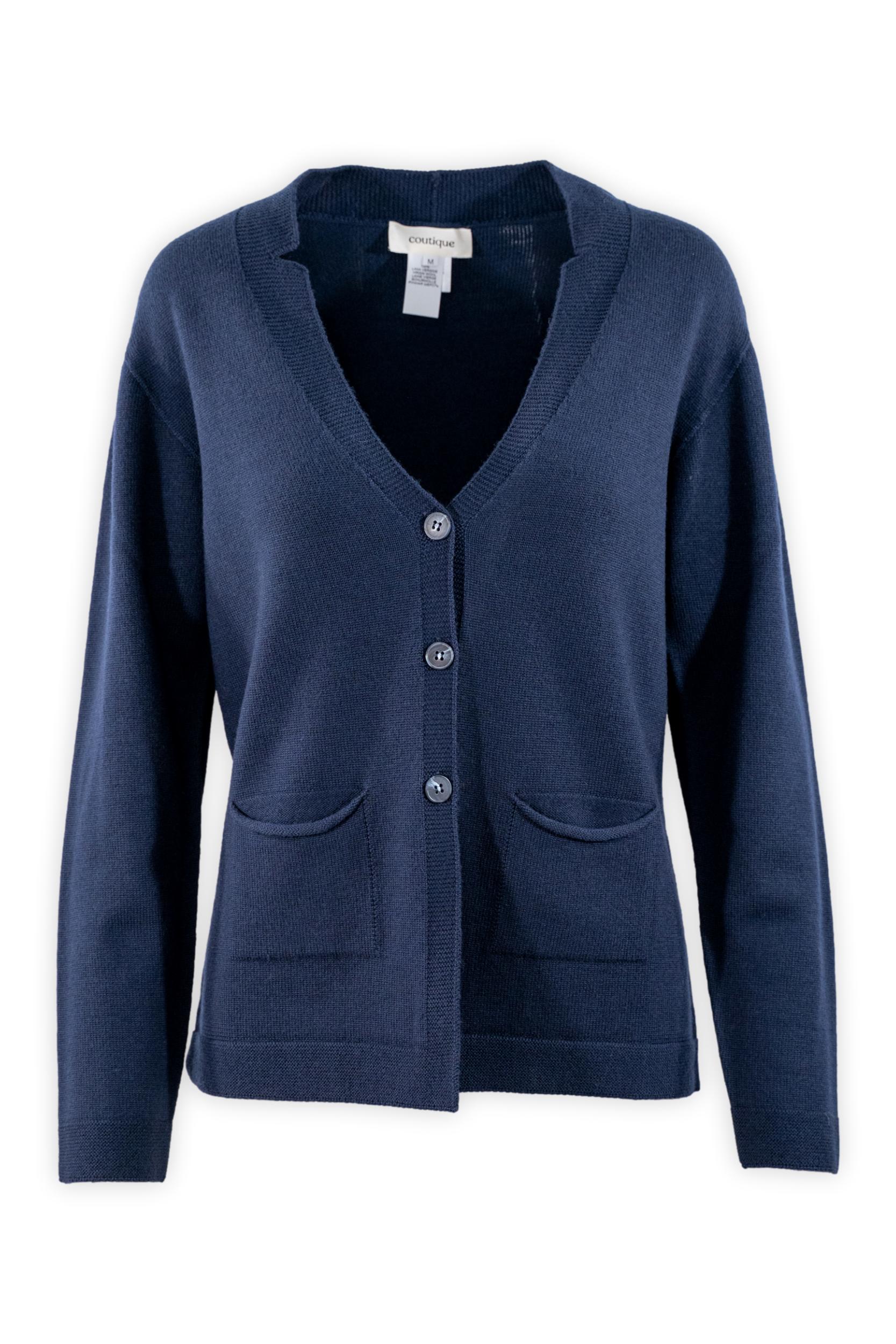 Cardigan con tasche e revers