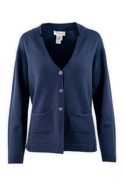 Cardigan con tasche e revers