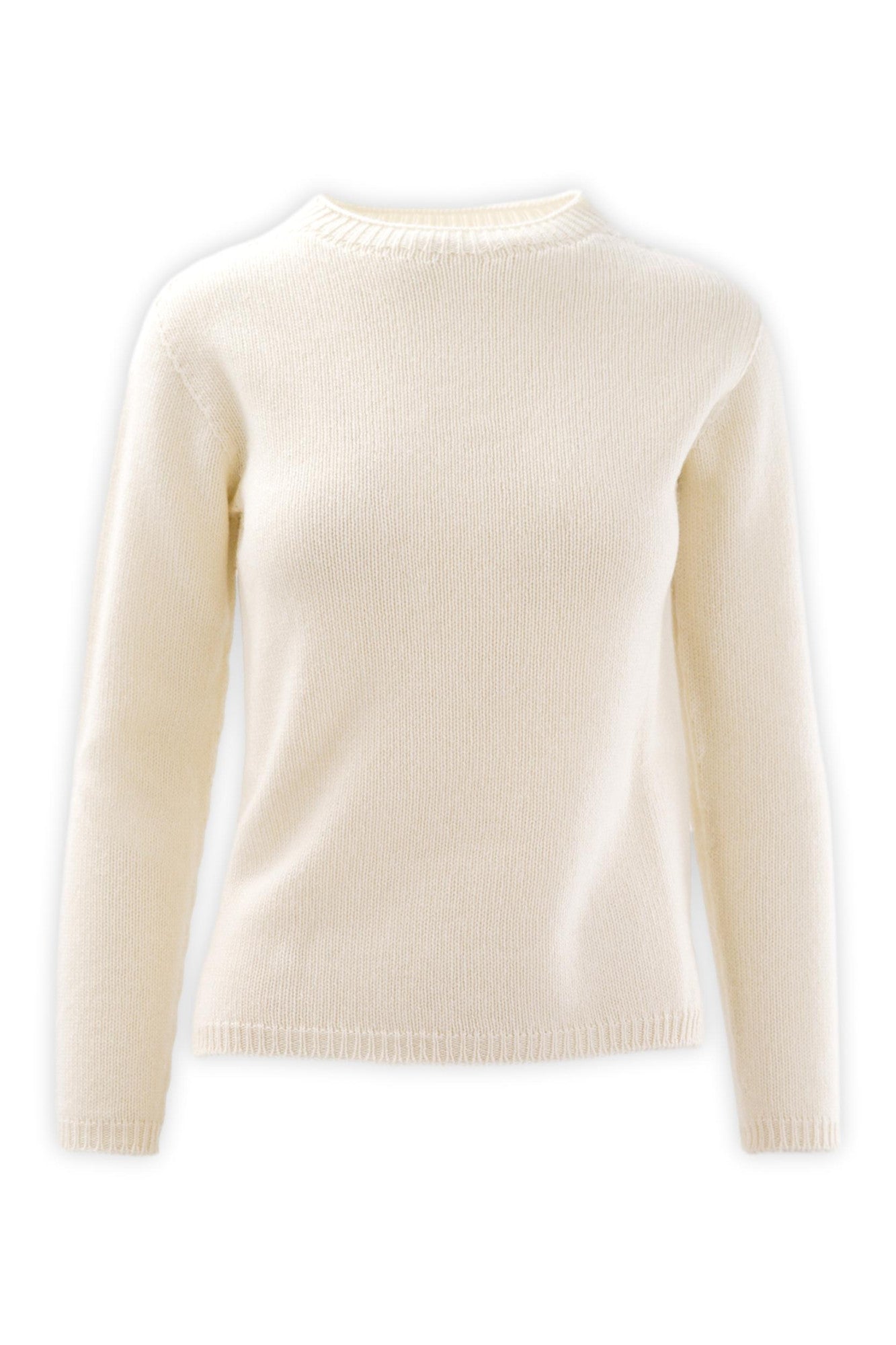 Girocollo in lana e cashmere con vestibilità asciutta