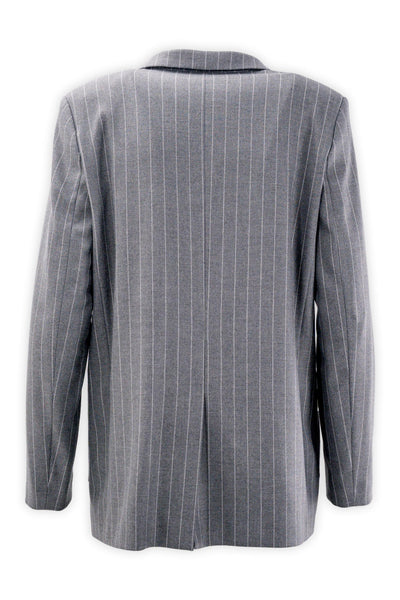 Single-breasted lined pinstripe blazer