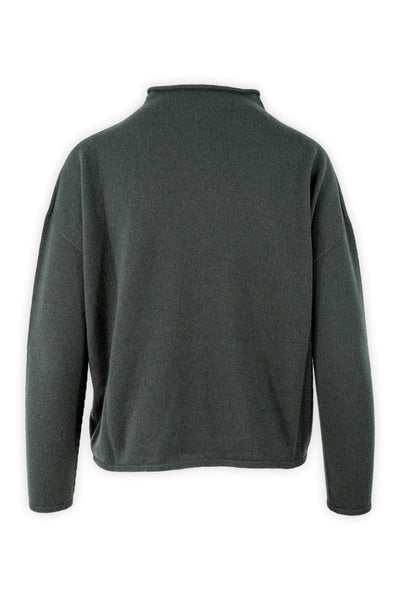 Maglia con collo a cratere in lana e cashmere