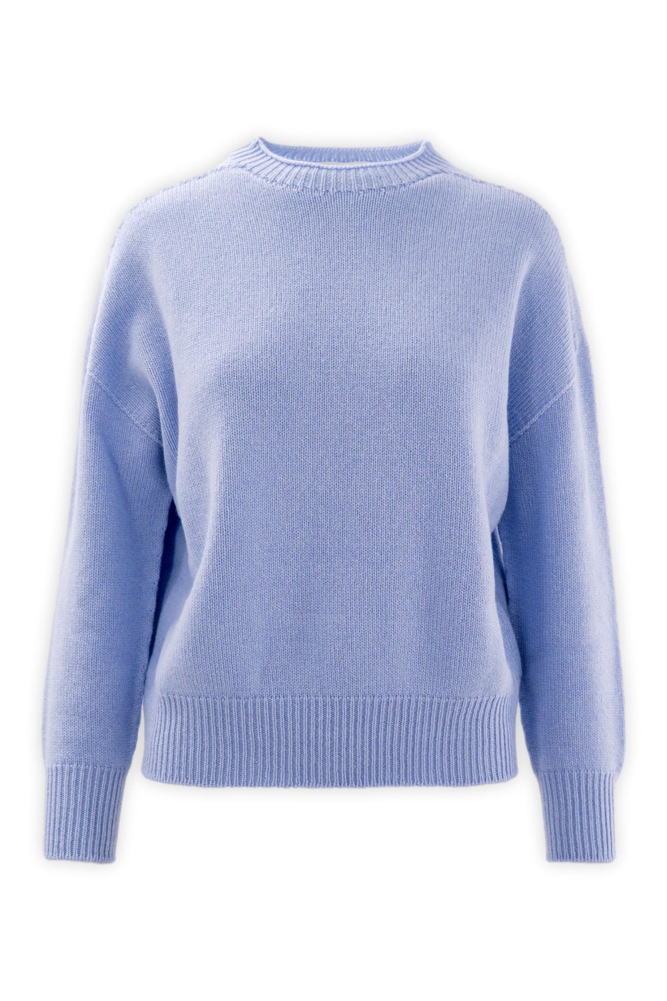 Girocollo in lana e cashmere finezza tre fili