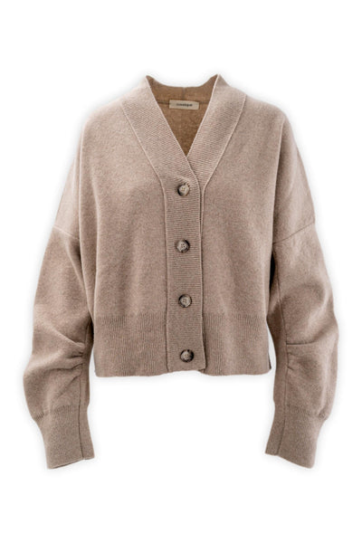 Cardigan scollo ampio a costa inglese