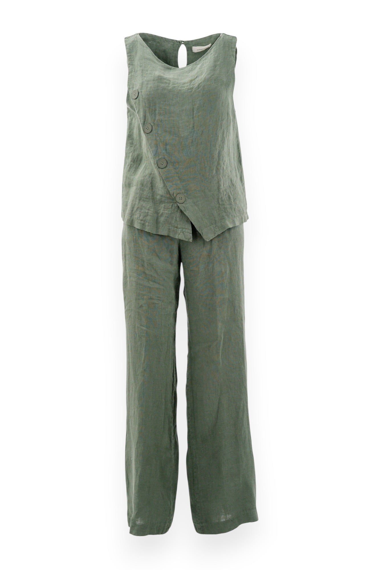 Pantalone a palazzo in lino