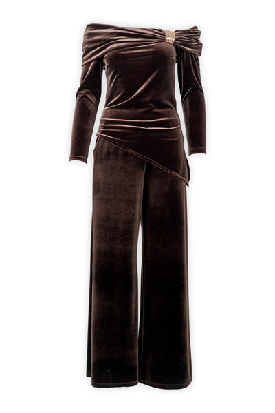 Pantalone palazzo in ciniglia