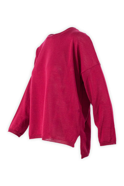 Fine 14 Gauge Combed Wool Crew Neck Sweater