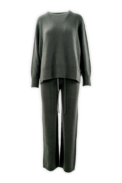 Palazzo trousers with elastic and drawstring