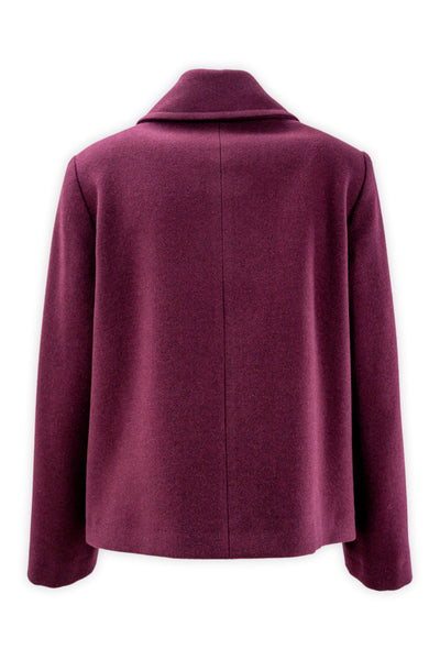 Cappottino doppiopetto corto con collo sportivo