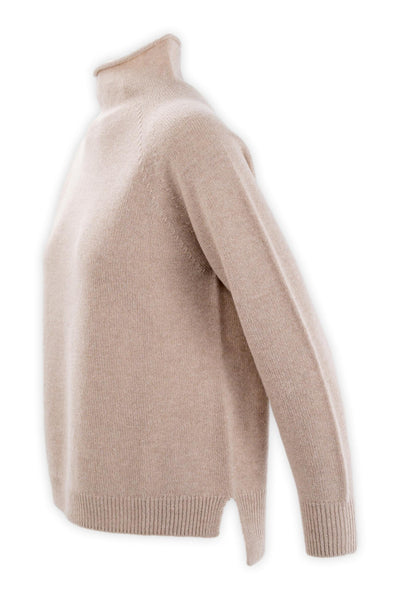 Maglia collo a cratere in lana e cashmere