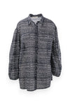 Camicia in mussola di cotone con fantasia astratta