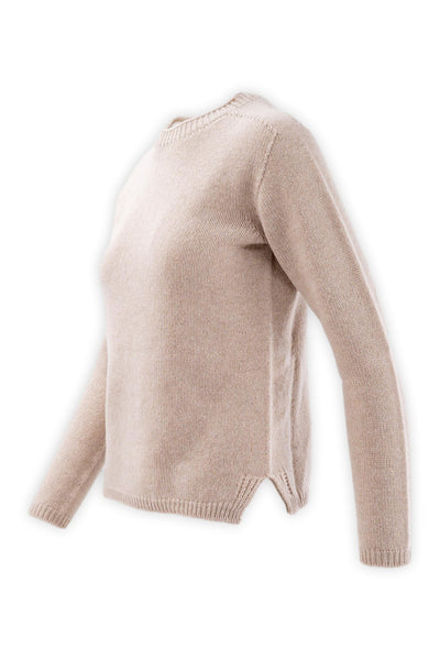 Wool and cashmere crewneck with a slim fit