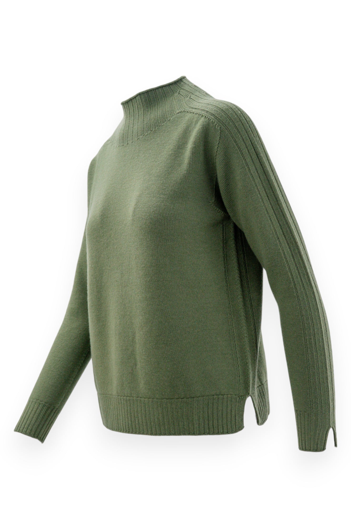Maglia con collo a lupetto in pura lana