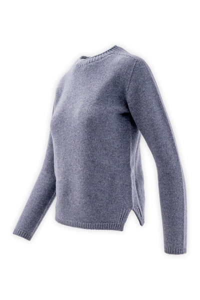 Wool and cashmere crewneck with a slim fit
