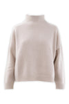 Maglia collo a cratere in lana e cashmere