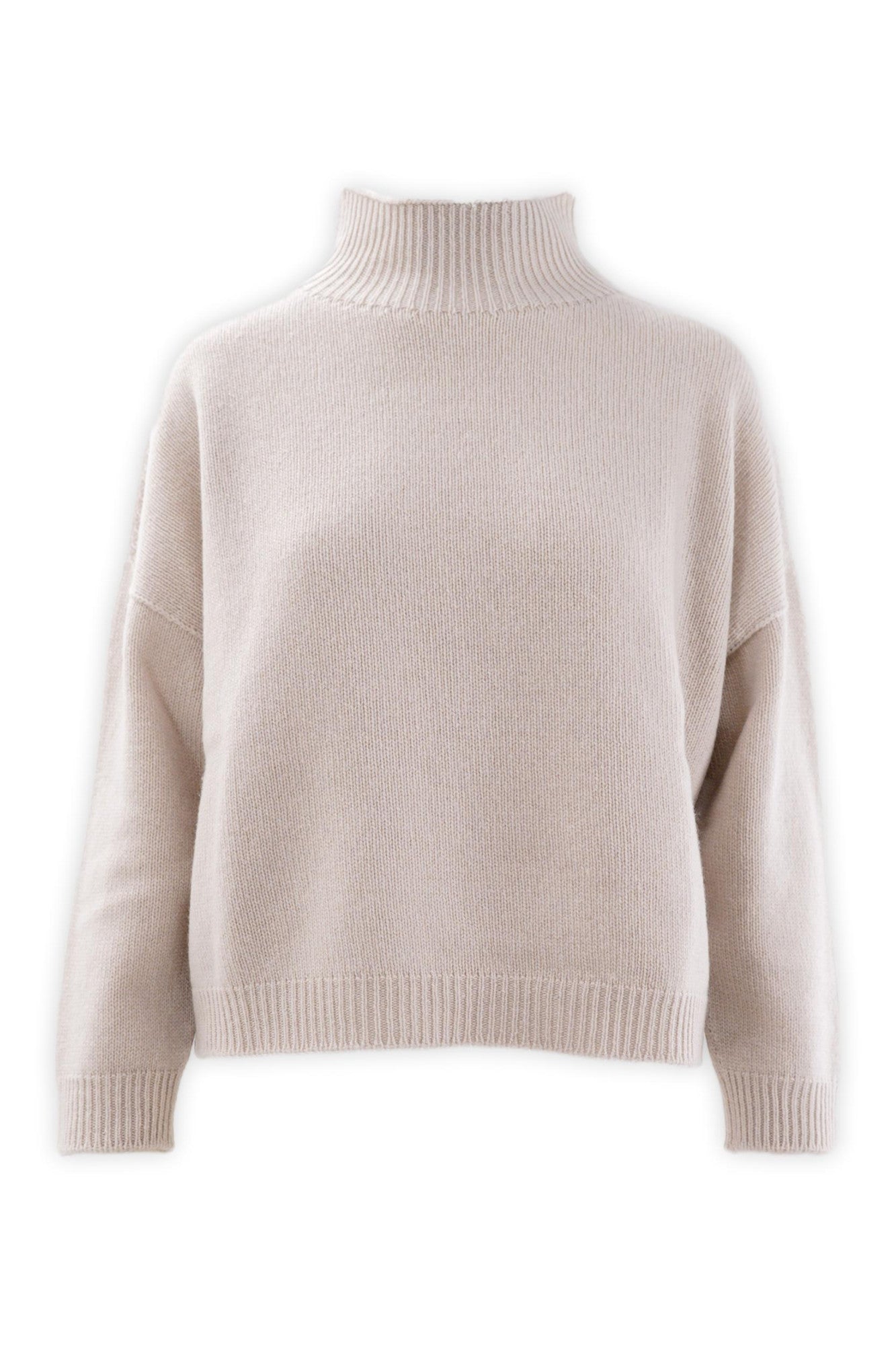 Maglia collo a cratere in lana e cashmere