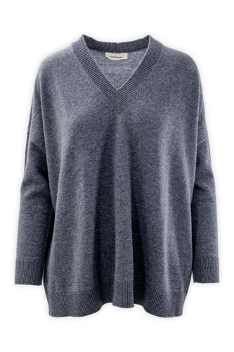 Scollo a V in lana e cashmere linea morbida