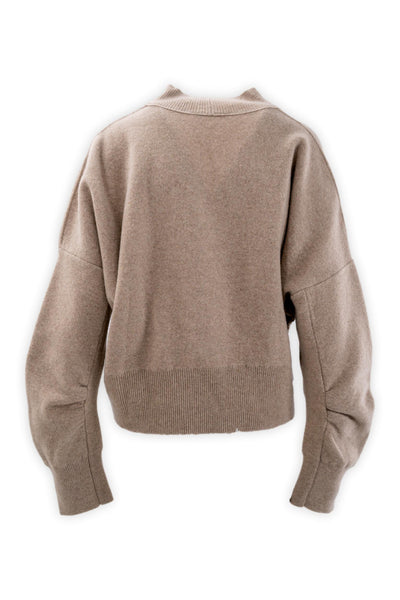 Cardigan scollo ampio a costa inglese