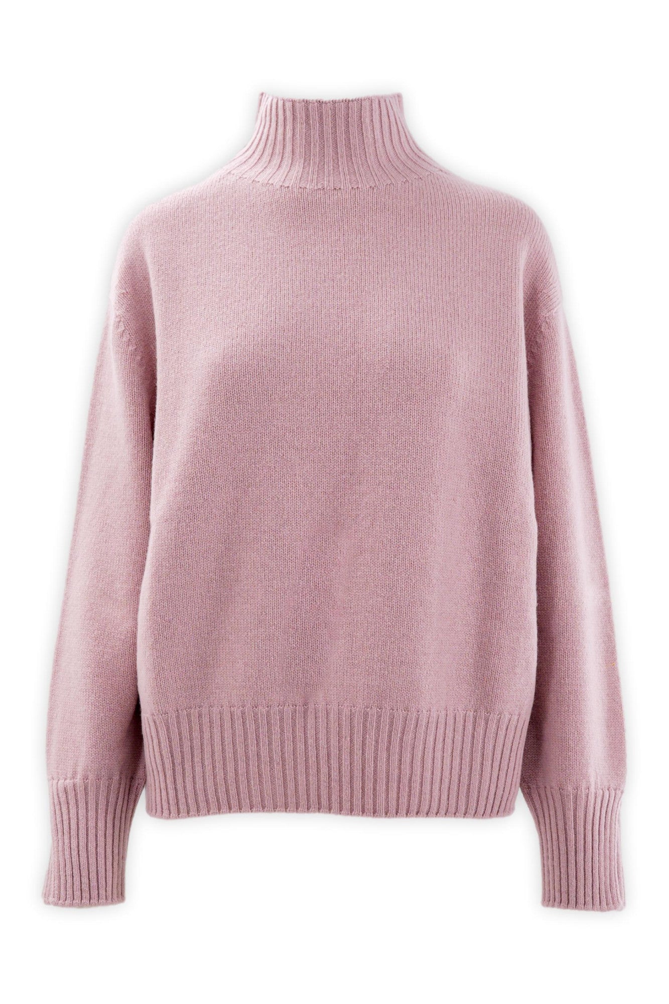 Maglia con collo a cratere in lana e cashmere