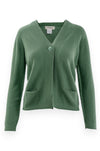 Cardigan in puro cotone operato in grana di riso